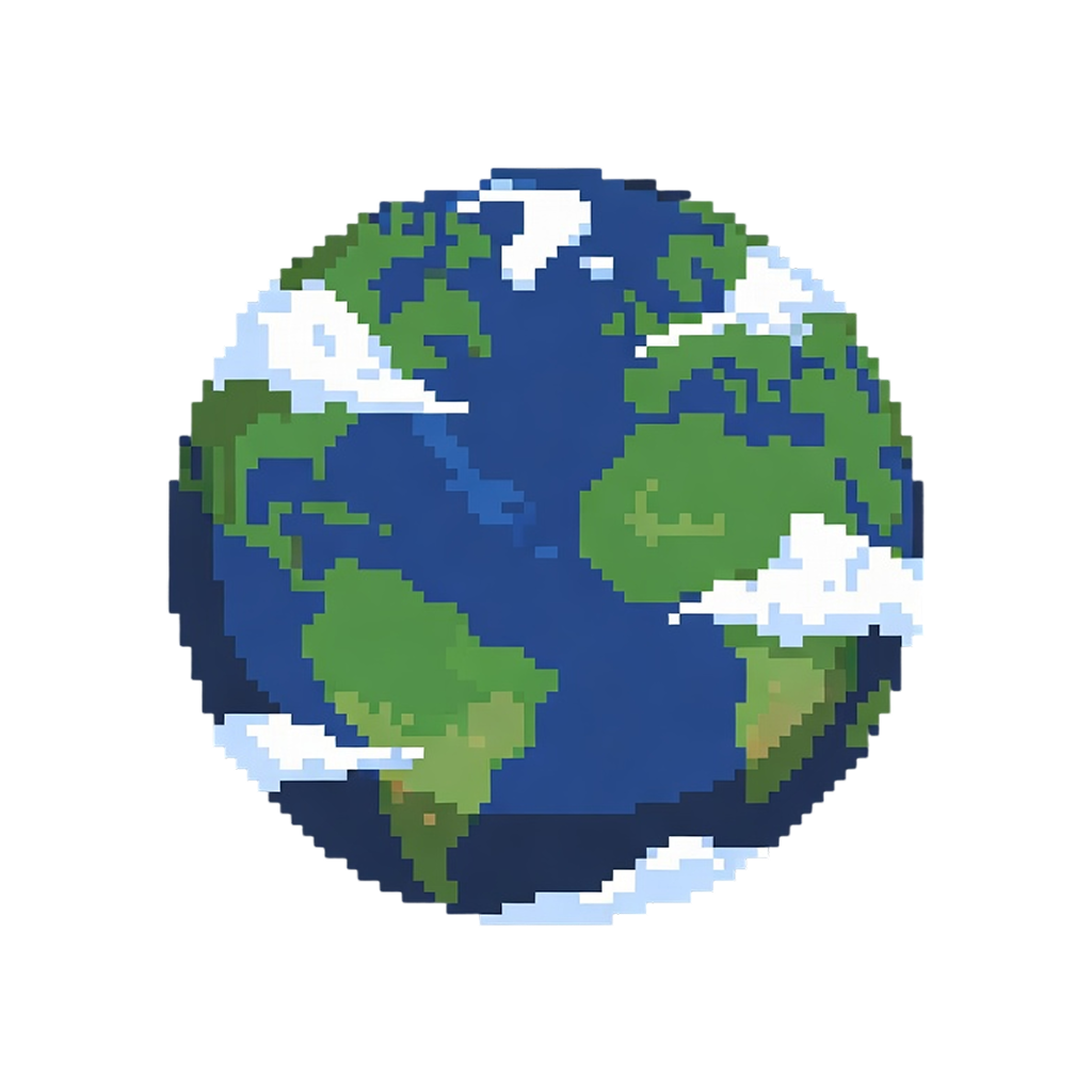 Pixel globe